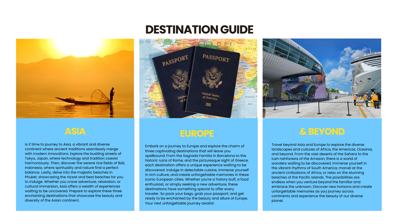 Asia, Europe & Beyond Destination Guide Image