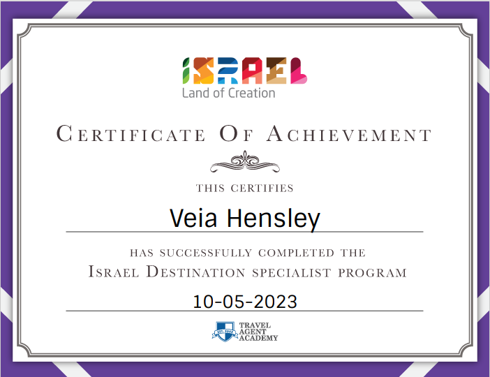 Certificate Israel