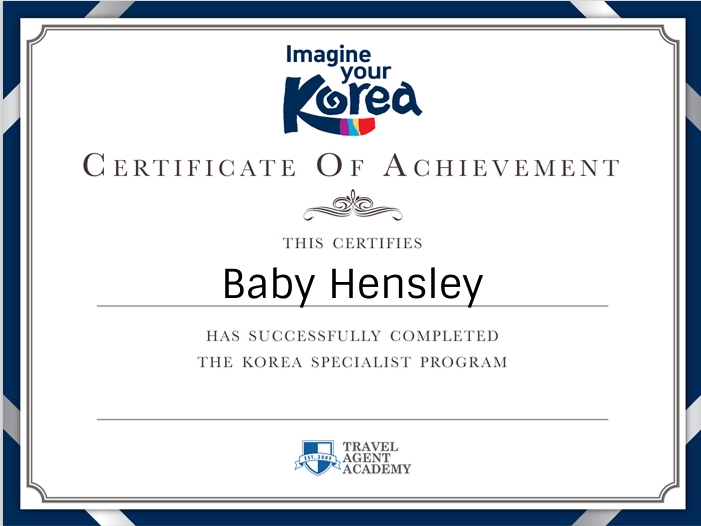 Korea Tourism Certificate