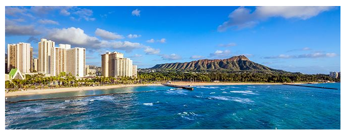 postcard size image of Oahu