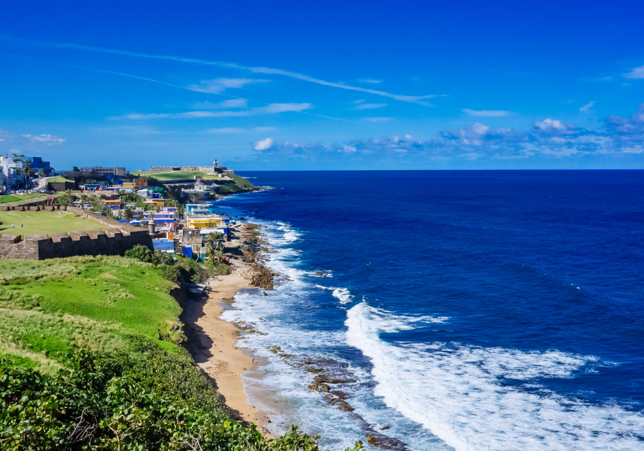 View of Puerto Rico Coastline