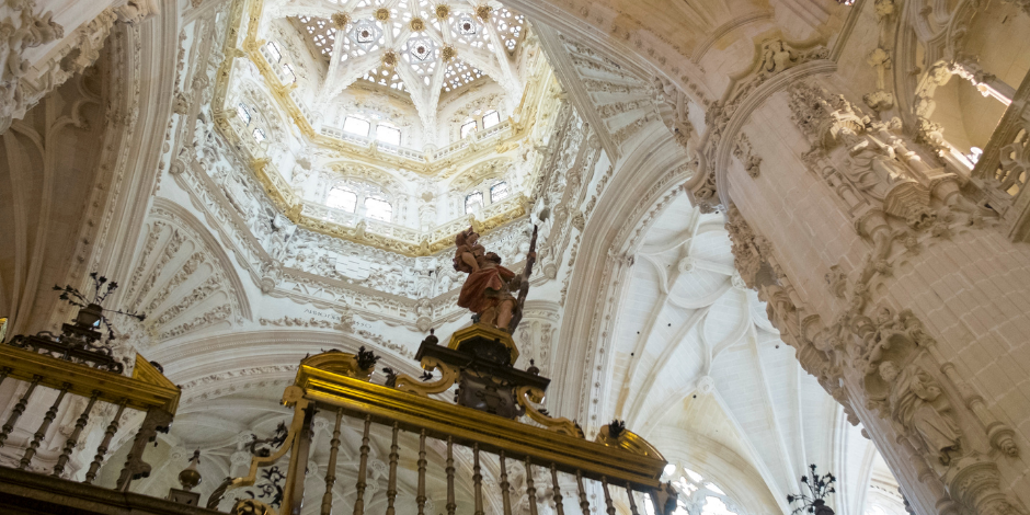 The impressive Dome inside Burgos Cathedral