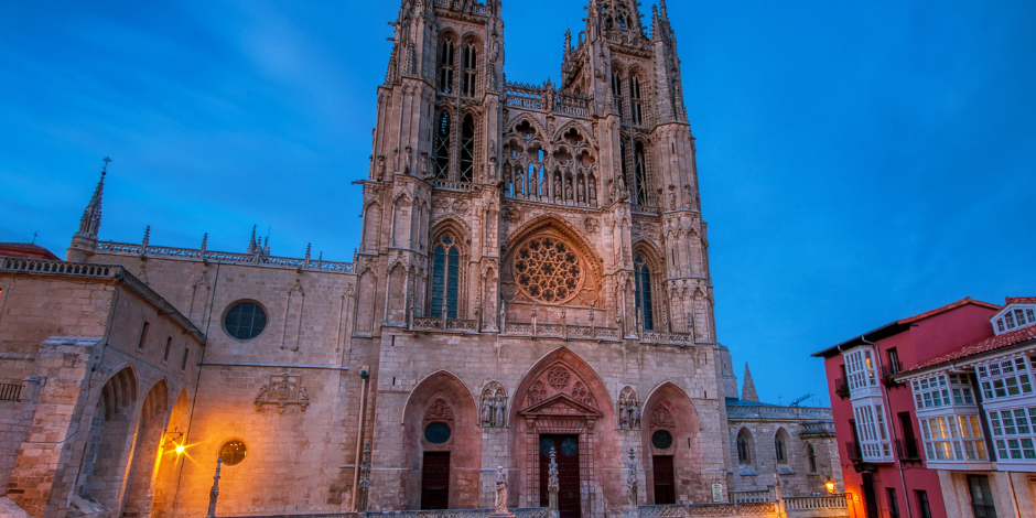 One evening at Santa Maria Church in Burgos Spain